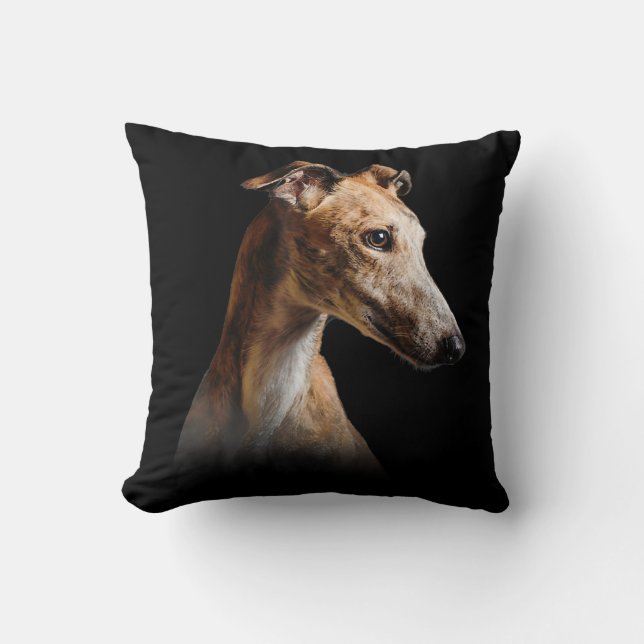 Funny Greyhound Face Greyhound Smile greyhound Cushion (Front)