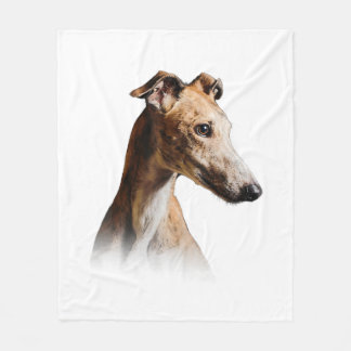 Funny Greyhound Face Greyhound Smile Greyhound Fleece Blanket