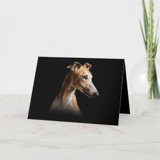 Funny Greyhound Face Greyhound Smile greyhound Holiday Card