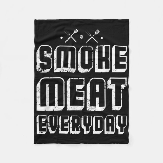 Funny Grill Bbq Chef Gift Idea Barbecue  Fleece Blanket (Front)