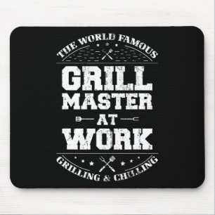 Funny Grill Master Bbq Chef Smoked Meat Lover Gift Mouse Pad