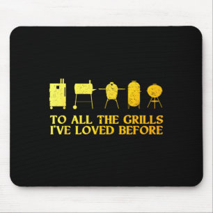 Funny grilling art for men dad barbecue meat mouse pad