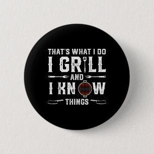 Funny Grilling Bbq Barbecue Smoking Meat Smoker Gr 6 Cm Round Badge