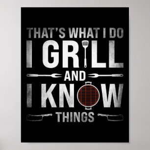Funny Grilling Bbq Barbecue Smoking Meat Smoker Gr Poster