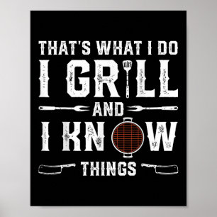 Funny Grilling Bbq Barbecue Smoking Meat Smoker Gr Poster