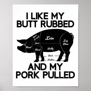 Funny Grilling Bbq Pork Rub Byrbecue Lover Gifts S Poster