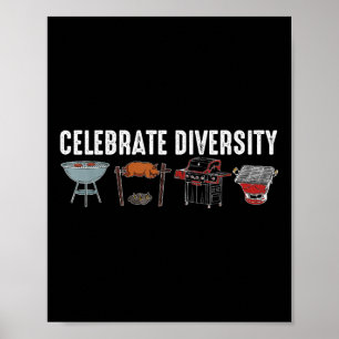 Funny Grilling Bbq Smoker Gift Men Women Celebrate Poster