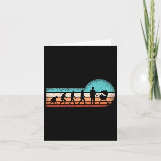 Funny Grilling Evolution Bbq Barbecue  Card (Front)
