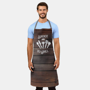 Funny Grilling Gift for Men – Shoot to Grill Apron