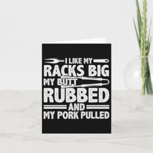 Funny Grilling Pork Rub Smoking Bbq Meat Smoker Card