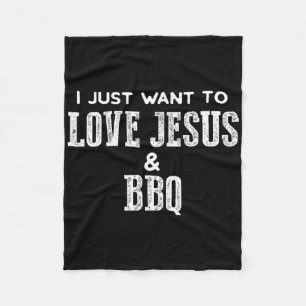 Funny Grilling T Shirt For Christian Love Jesus An Fleece Blanket