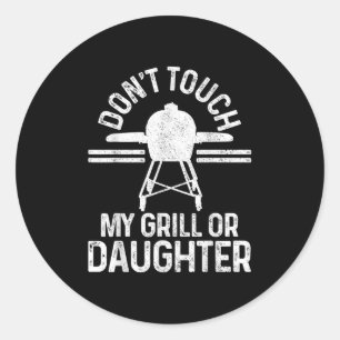 Funny Grillmaster Bbq Grill Chef Gift  Classic Round Sticker