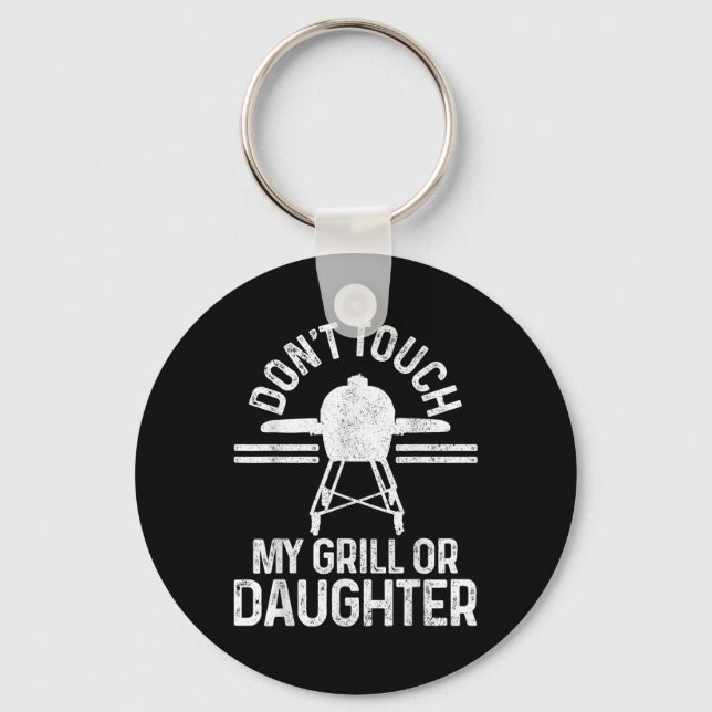 Funny Grillmaster Bbq Grill Chef Gift  Key Ring (Front)