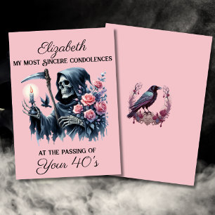 Funny Grim Reaper Death to My Youth 50th Birthday Card