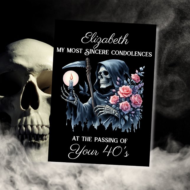 Funny Grim Reaper Death to My Youth 50th Birthday Card (Creator Uploaded)