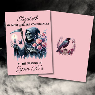 Funny Grim Reaper Death to My Youth 60th Birthday Card