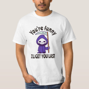 Funny Grim Reaper Skeleton Halloween Costume T-Shirt