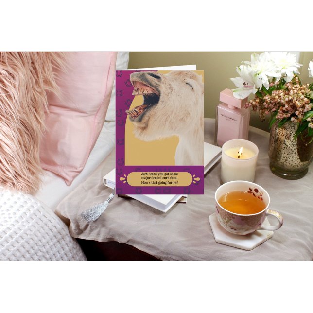 Funny Grinning Horse With Bad Teeth Get Well Card (Creator Uploaded)