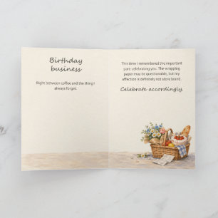 Funny Grocery List Birthday Card