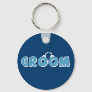 Funny groom text key ring