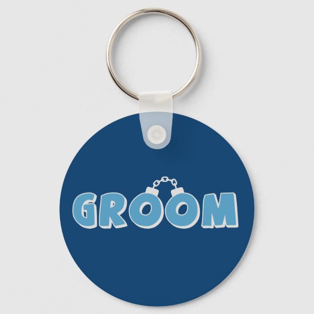 Funny groom text key ring (Front)