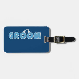 Funny groom text luggage tag