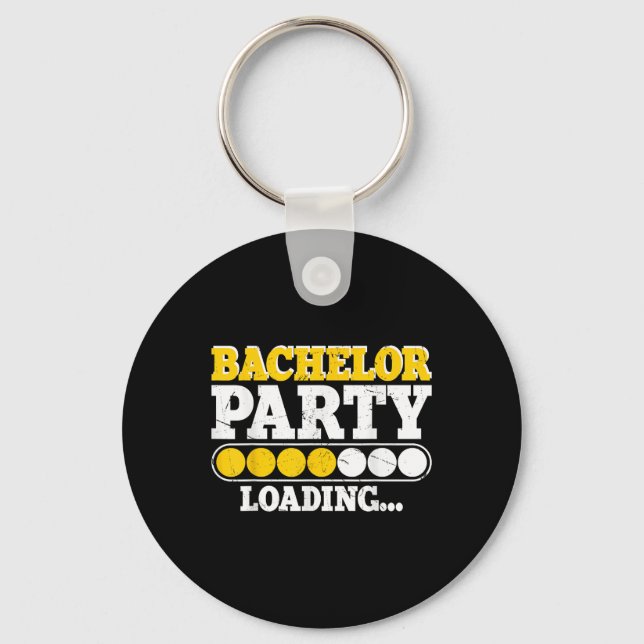 Funny Groom Wedding Bachelor Party _2  Key Ring (Front)