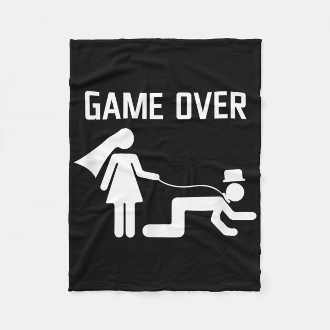 Funny Groom Wedding Bachelor Party _6  Fleece Blanket (Front)