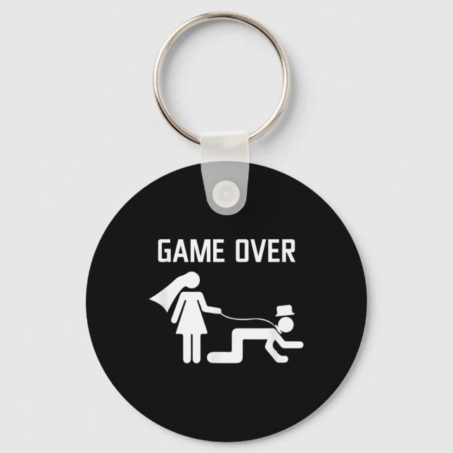 Funny Groom Wedding Bachelor Party _6  Key Ring (Front)