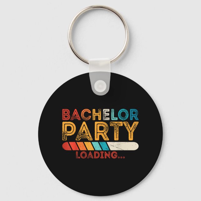 Funny Groom Wedding Bachelor Party  Key Ring (Front)