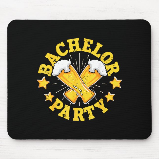 Funny Groom Wedding Bachelor Party Mouse Pad (Front)