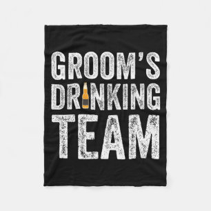 Funny groom's drinking team groomsmen bachelor fleece blanket