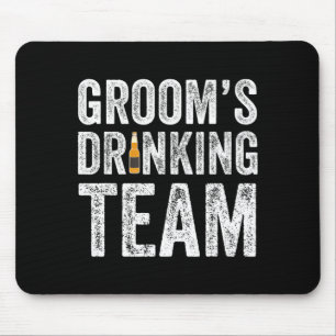 Funny groom's drinking team groomsmen bachelor mouse pad