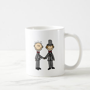 Funny Grooms Gay Marriage Cartoon Coffee Mug