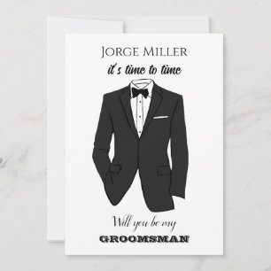 Funny Groomsman Invitation