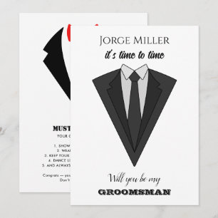 Funny Groomsman Invitation