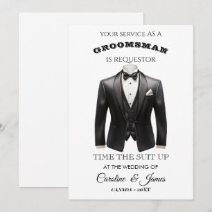 Funny Groomsman Invitation