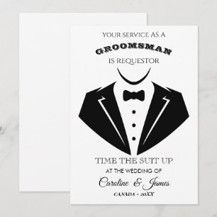 Funny Groomsman Invitation