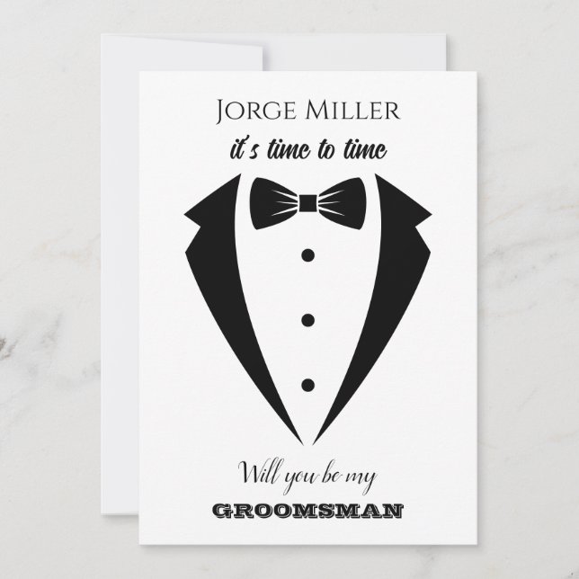 Funny Groomsman  Invitation (Front)
