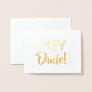 Funny Groomsman or Best Man - Hey Dude Foil Card