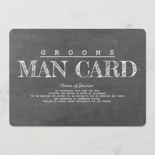 Funny Groomsman or Best Man Proposal Card