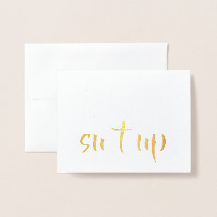 Funny Groomsman or Best Man Proposal Foil Card