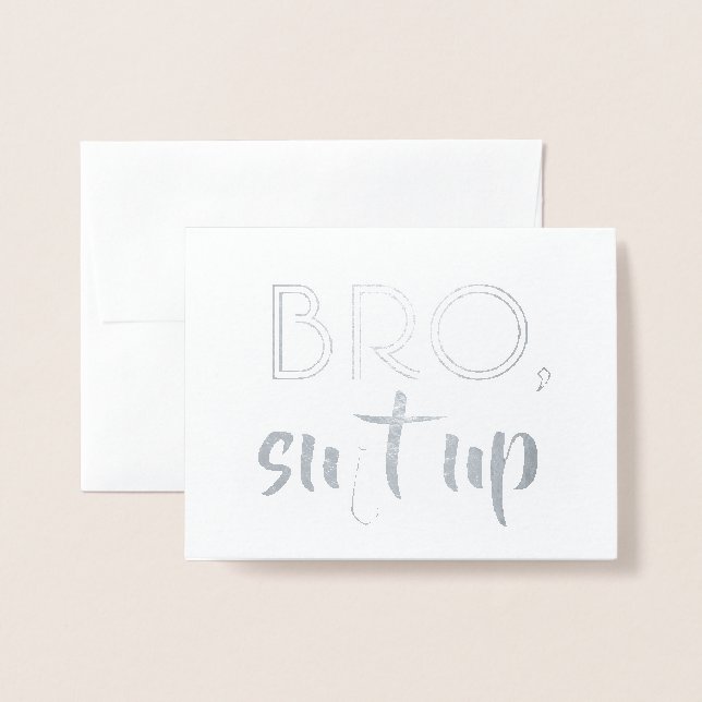 Funny Groomsman or Best Man Proposal Foil Card (Front With Envelope)