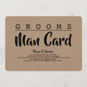 Funny Groomsman or Best Man Service Proposal Card