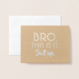 Funny Groomsman Proposal - This Is It Foil Card