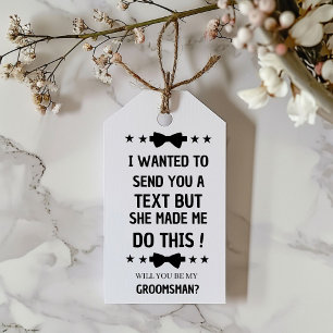 Funny Groomsmen Proposal   Best Man Proposal Gift Tags