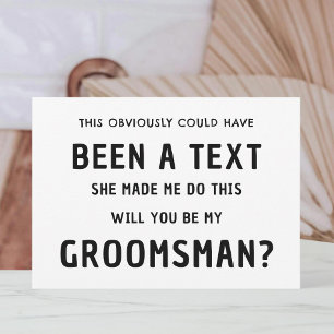 Funny Groomsmen Proposal Card Best Man Proposal