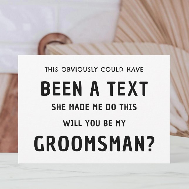 Funny Groomsmen Proposal Card | Best Man Proposal (Funny Groomsmen Proposal Card | Best Man Proposal)