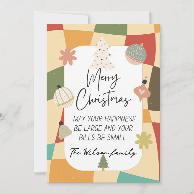 Funny groovy christmas  holiday card (Front)