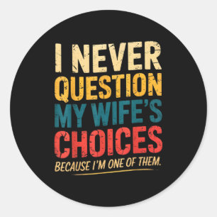 Funny Groovy Dad Joke Quote For Husband Fathers Da Classic Round Sticker